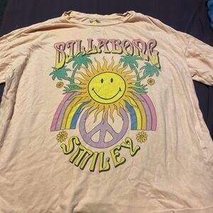 oversized pink billabong tee